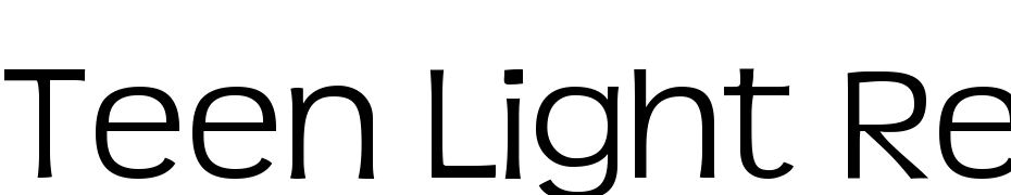 Teen Light Regular Font Download Free